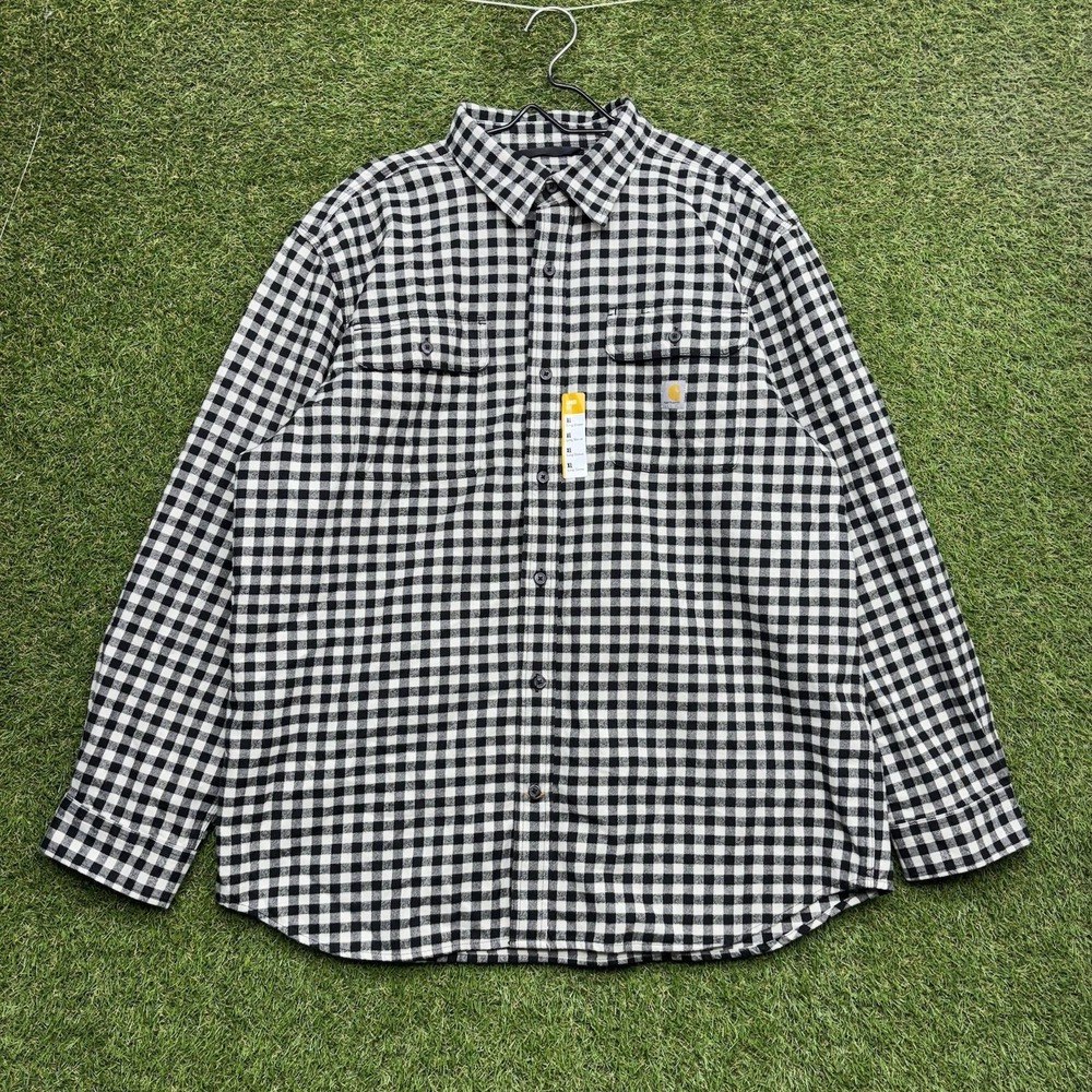 Carhartt Flannel Shirt Mens XL Loose Fit Long Sleeve Heavyweight TW4451-M NWT
